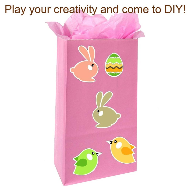 KEYYOOMY 100 CT Small Pink Paper Bags Pink Party Favor Bags Party Goodie Bag Paper Lunch Bag (100 CT, 3.1 X 5.1 X 9.4 In) - Image 5
